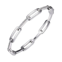 Load image into Gallery viewer, Crystal Linked 5mm Paperclip Bracelet
