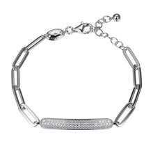 Load image into Gallery viewer, Pave Crystal 5mm Paperclip Bracelet
