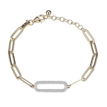 Load image into Gallery viewer, Crystal Link 5mm Paperclip Bracelet
