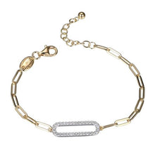 Load image into Gallery viewer, Open Link 3mm Paperclip Gold Bracelet

