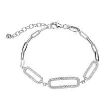 Load image into Gallery viewer, Open Link 3mm Crystal Paperclip Bracelet
