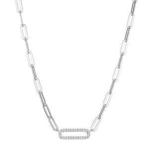 Open Link Crystal 3mm 17" Necklace