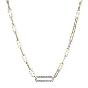 Open Link Crystal 3mm 17" Necklace