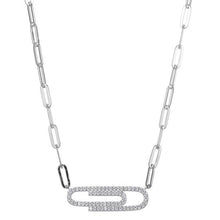 Load image into Gallery viewer, Crystal Paperclip 3mm 17&quot; Necklace

