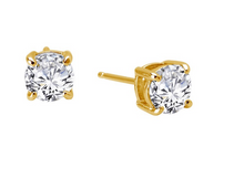 Load image into Gallery viewer, Round Solitaire Earrings
