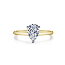 Load image into Gallery viewer, Pear-shaped Solitaire Engagement Ring
