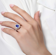 Load image into Gallery viewer, Cushion-Cut Halo Engagement Ring
