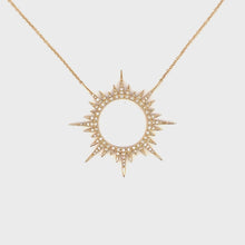 Load and play video in Gallery viewer, Open Diamond Sun Necklace
