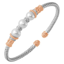 Load image into Gallery viewer, Sormani Freshwater Pearls 4MM Charles Garnier Cuff
