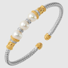 Load image into Gallery viewer, Sormani Freshwater Pearls 4MM Charles Garnier Cuff
