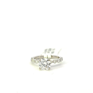 Single Prong Diamond Engagement Ring